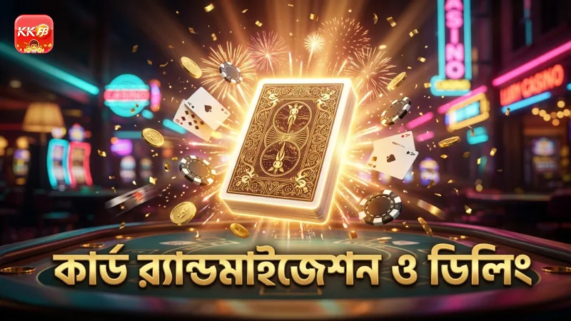 কার্ড র্যান্ডমাইজেশন ও সঠিক ডিলিং নিশ্চিত করার দৃশ্য।